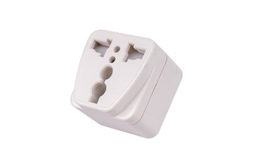 Electrical adapter plug isolated on white background.