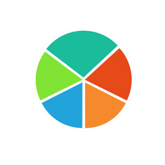 Circle icons for infographic. Colorful diagram 
