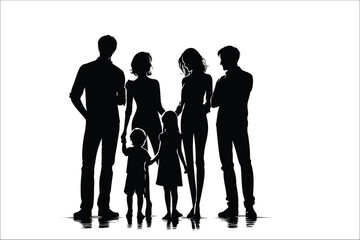 Love-filled Legacy: Family Masterpiece in Vector