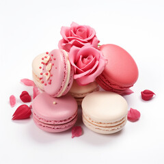 Valentins gift Petit Four for Valentine's Day . AI generative