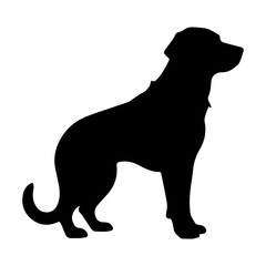 labrador retriever Dog Vector Silhouette, Generative AI.