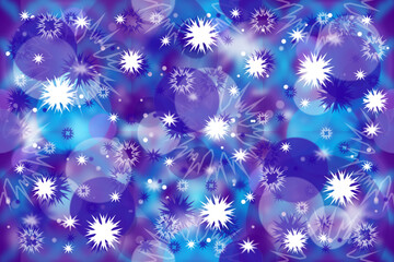 seamless pattern with stars and snowflakes on magical blue and purple background, christmas background with snowflakes, abstract christmas background, background with stars, abstract winter design