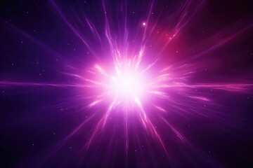 Fototapeta premium Abstract glowing purple light effect with sparkling rays