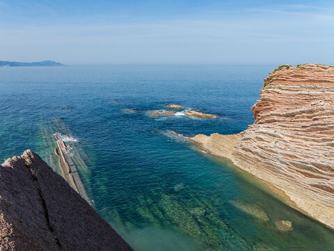 amazing beach of zumaia formed with Flysch