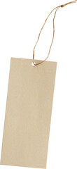 Blank price tag tied with string isolated on white background © Kwangmoozaa