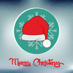Christmas greeting card with santa