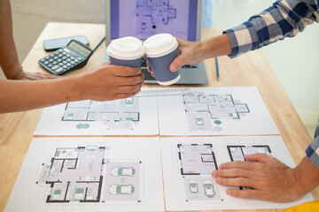 Teams engineers, architects and real estate investors churned over cup of hot coffee to...