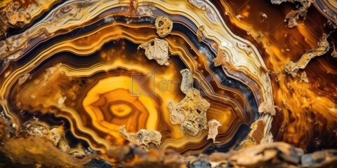 AI Generated. AI Generative. Agate marble decoration background surface textured stone gem template close up view. Graphic Art