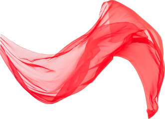 Falling Red Fabric PNG. red satin ribbon isolated, red rose isolated on white background