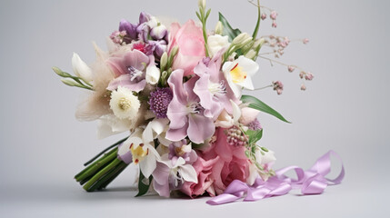 Wedding flowers, bridal bouquet closeup - obrazy, fototapety, plakaty