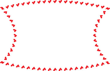 Red Heart frame Rectangle shape vintage frames retro badges vector love frames cute decoration background borders valentine wedding celebration romantic greeting card label frames banners