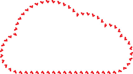 Red Heart frame Rectangle shape vintage frames retro badges vector love frames cute decoration background borders valentine wedding celebration romantic greeting card label frames banners