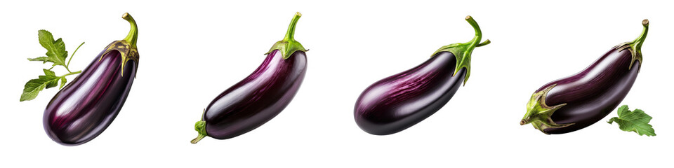 Eggplant Hyperrealistic Highly Detailed Isolated On Transparent Background Png File