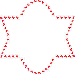 Red Heart frame Rectangle shape vintage frames retro badges vector love frames cute decoration background borders valentine wedding celebration romantic greeting card label frames banners