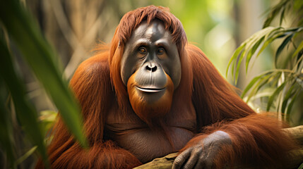 Portrait of an orangutan