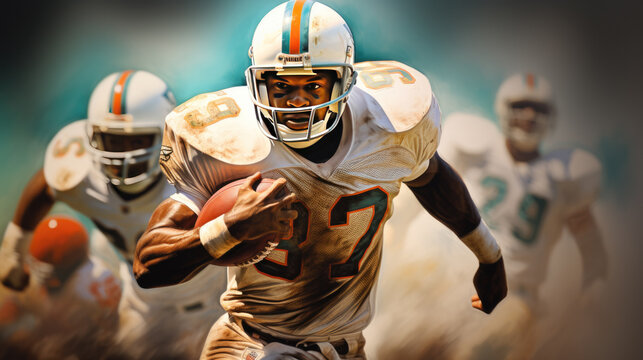 Illustration of an American football player