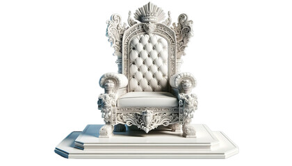 Royal Thrones: Majestic Chairs Fit for Kings and Queens in Fantasy Castles - obrazy, fototapety, plakaty