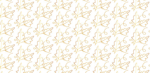 Seamless pattern gold leaves design. Wedding invitation, textile print, wallpaper, banner, print design template background.