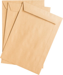 Brown Envelope on white background
