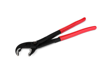 Construction adjustable tongs on white background.
