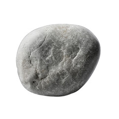 Diorite pebble isolated on transparent background