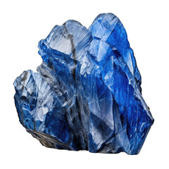 Kyanite boulder isolated on transparent background