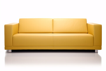 A contemporary couch situated on a pristine palette.