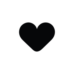 Flat Minimal Heart Shape Icon