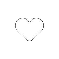 Flat Minimal Heart Shape Icon