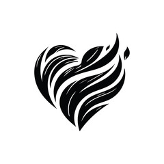 Flat Minimal Heart Shape Icon