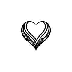 Flat Minimal Heart Shape Icon