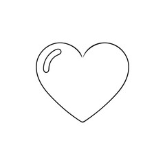 Flat Minimal Heart Shape Icon