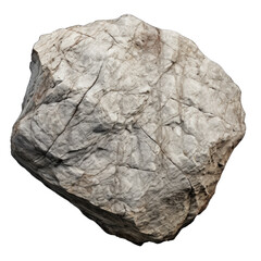 Granite boulder isolated on transparent background