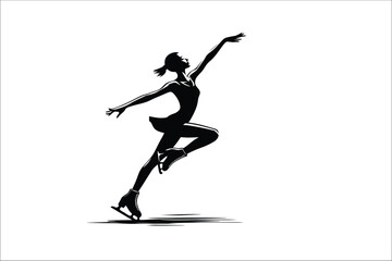 Icy Performance: Elegant Figure Skating Pose