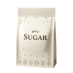 Sugar package isolated on white transparent background, png, 