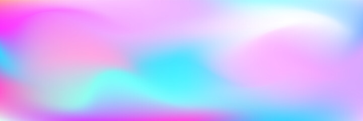 Horizontal abstract pastel holographic texture design for pattern and background. Abstract Blurred colorful gradient background.