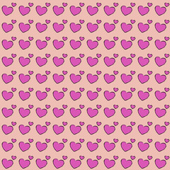seamless pattern with hearts. valentine's day background