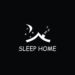 flat design sleep soundly at home at night