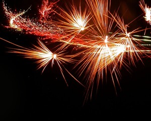 Fototapeta na wymiar Shiny Fireworks