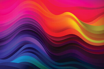 Colorful wavy background with paper cut style