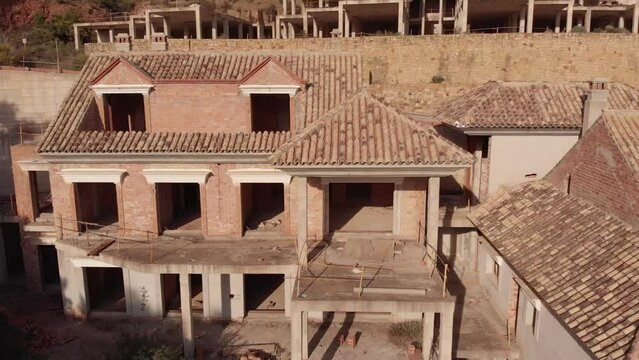 Construction abandoned in the mountains of spain