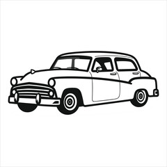 Flat design car  illustration