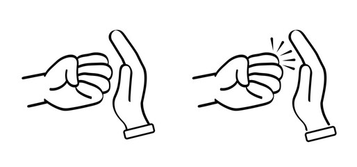 Stop domestic violence or senseless violence. Fist punching or hitting pictogram. Stop fist hand. Angry, afraid person. purple ribbon. For domestic abuse or family violence sign. © MarkRademaker