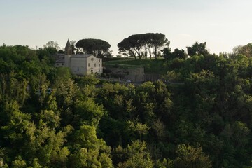Picturesque view of Chiesa della Madonna delle Grazie, Pitigliano, Italy.