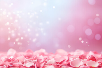 Pastel background with rose petals