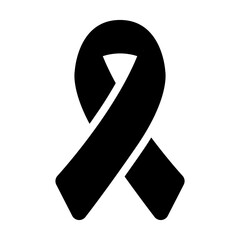 Cancer Ribbon Glyph Icon