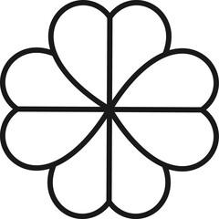 Flower Vector Symbol. Suitable for books, stores, shops. Editable stroke in minimalistic outline style. Symbol for design