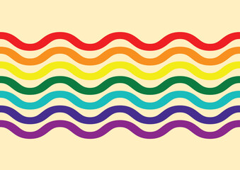 Rainbow abstract background with waves line design. Rainbow wallpaper