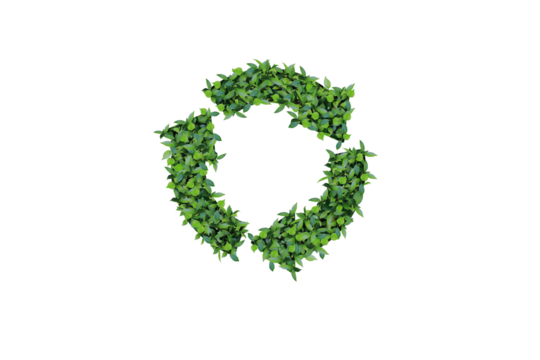 Ecology concept with green leaves Double exposure tree environmental concept Isolated on clean background	