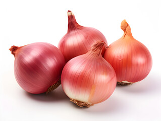 Onions isolated on a clean white background. Generative AI